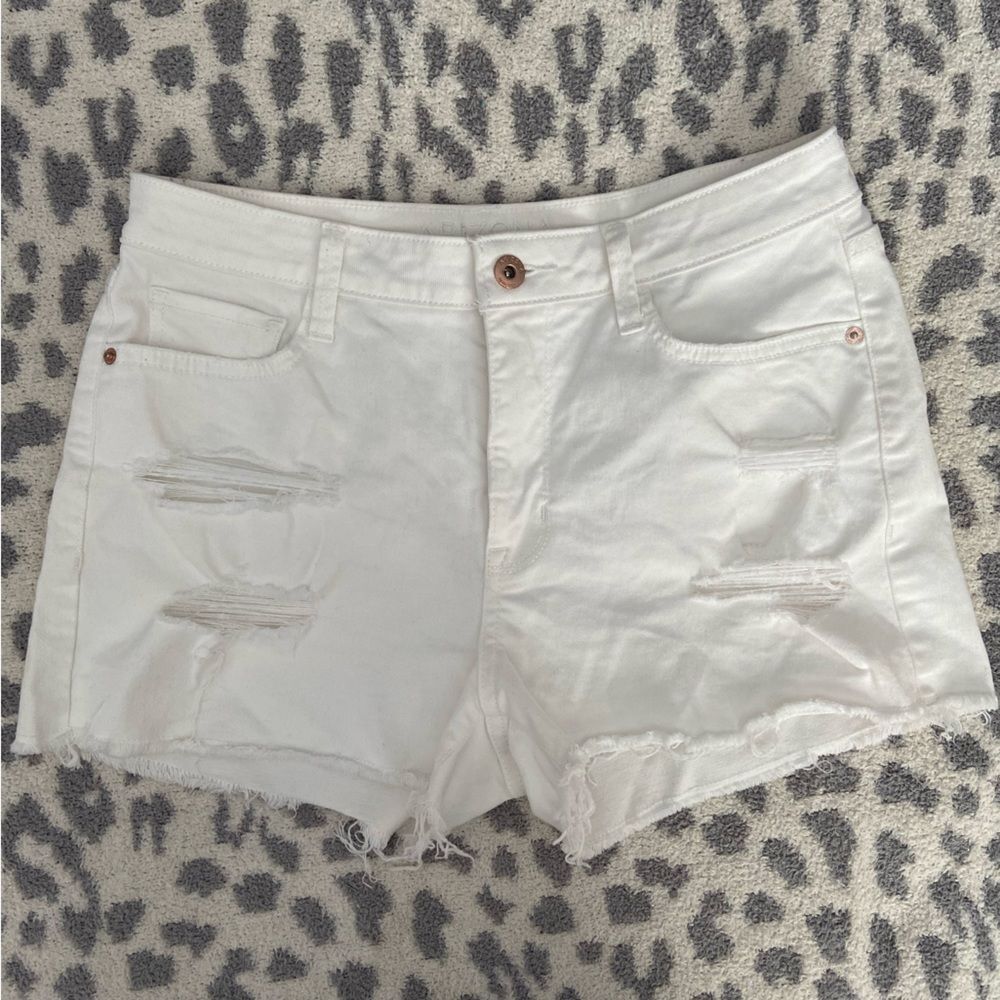 Arizona white denim distressed shorts size 7